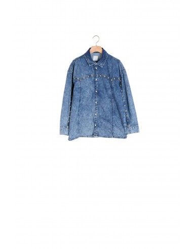 Chemise en jean ornée de studs 50% de réduction en Octobre 2024